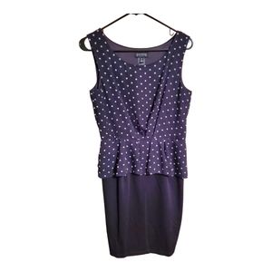 Enfocus Studio Sleeveless Maxi Dress Size 8 Polka Dot Black White